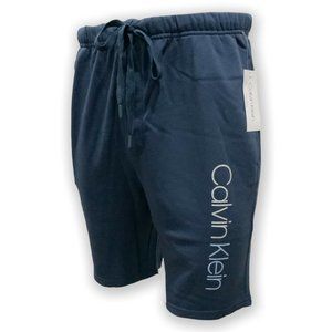 NWT CALVIN KLEIN MEN'S NAVY FLEECE PULL ON SHORTS